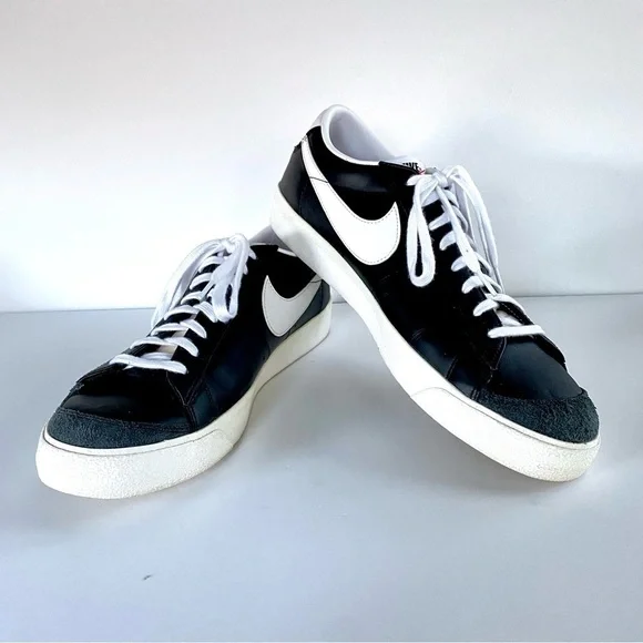 NIKE Blazer Low '77 Vintage Black White Shoe Sneaker DA6364-001 Mens Size 14 - Picture 1 of 14